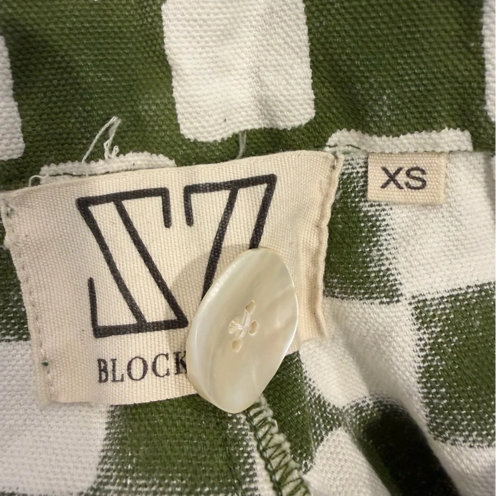 SZ Blockprints Disco Pants XS Green Jaipur Block Print (Rare) - Picture 2 of 6